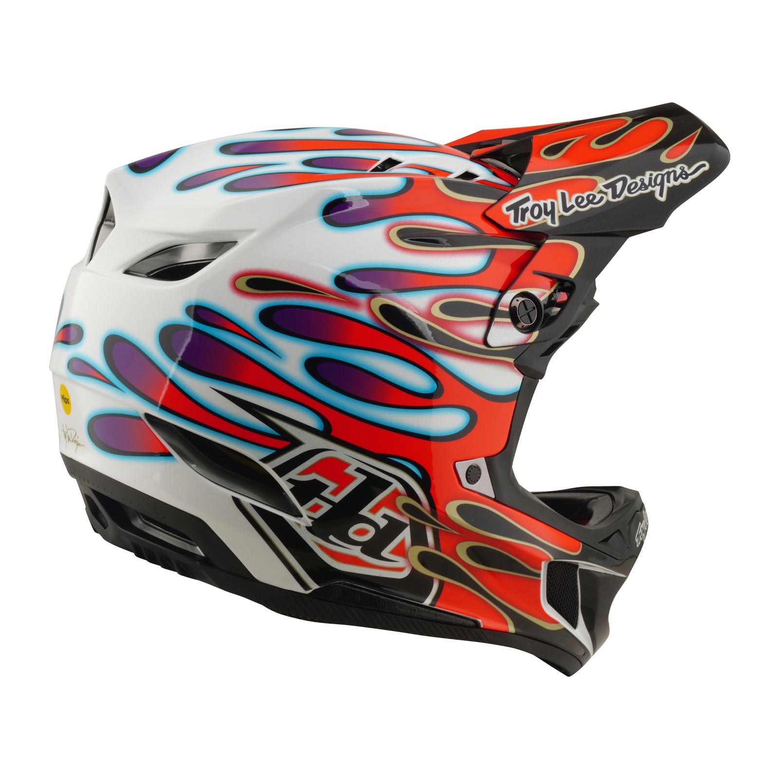 D4 Composite Helmet Overspray White / Red – Troy Lee Designs