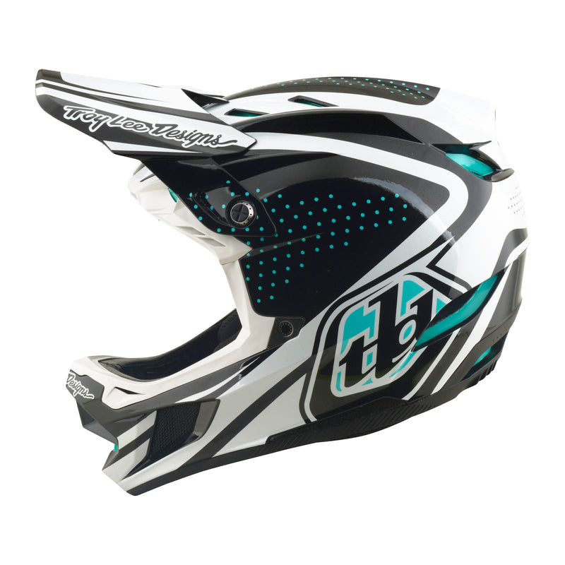 bike helmets bike line Troy Lee Designs D4 Polyacrylite Helmet The Line Charcoal/White, XL
