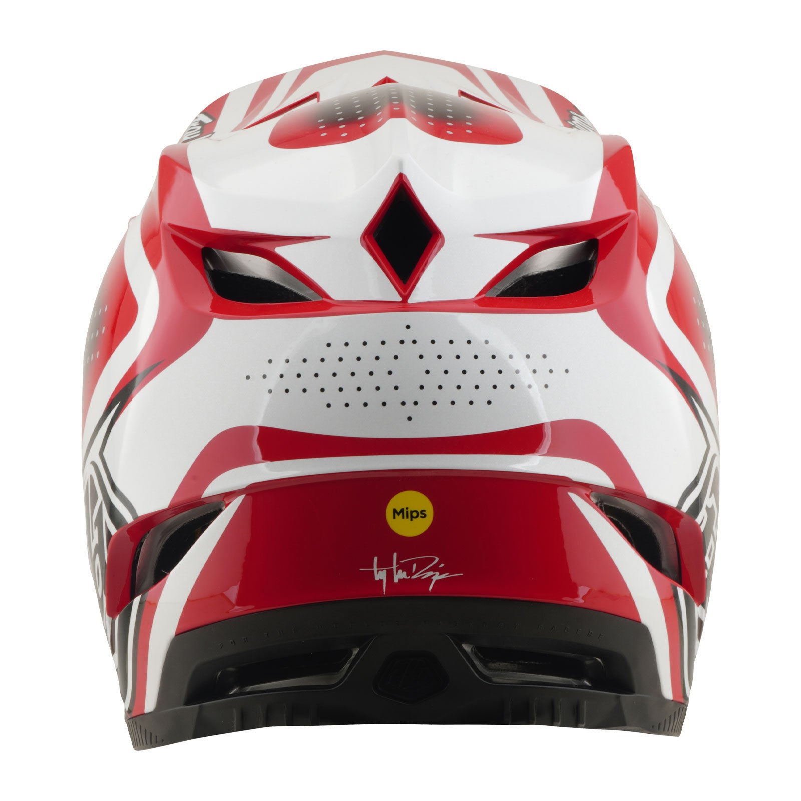 D4 Polyacrylite Helmet the Line Fire / White – Troy Lee Designs