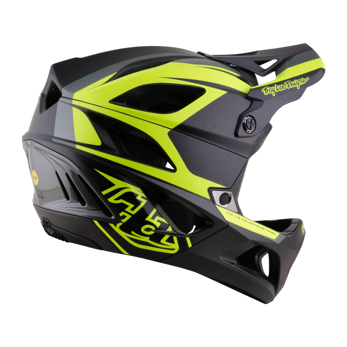 Stage 2 Helmet High Vz Charcoal / Flo Yellow