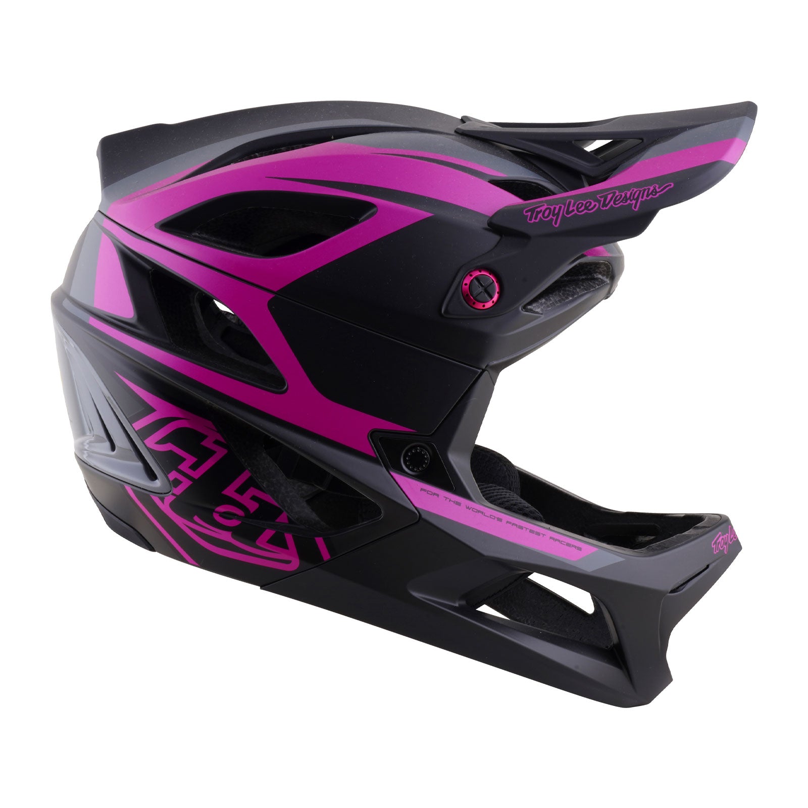 Stage 2 Helmet High Vz Dark Gray / Neon Fuchsia – Troy Lee Designs
