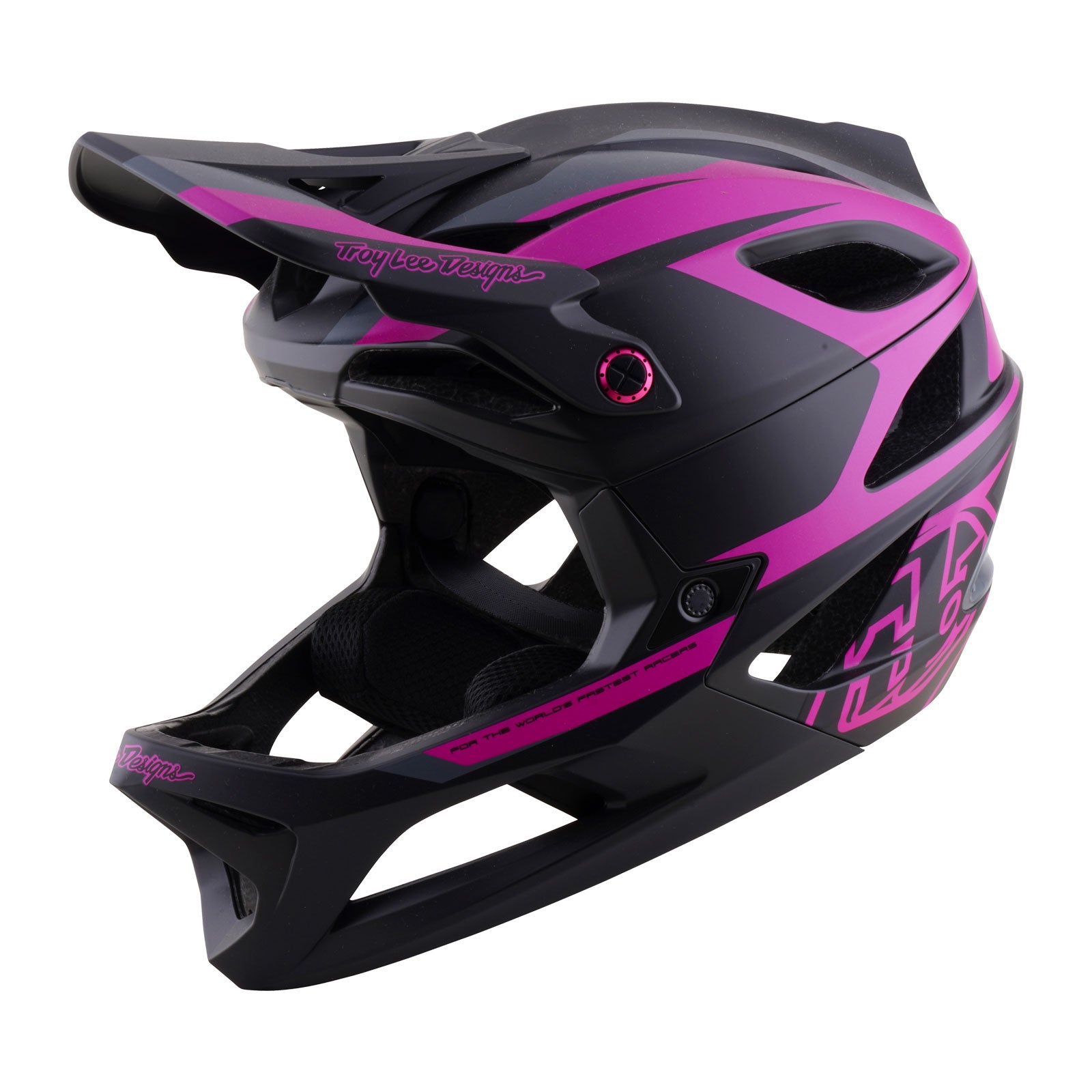 Stage 2 Helmet High Vz Dark Gray / Neon Fuchsia – Troy Lee Designs