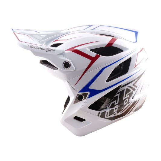Stage Stunt Helmet Pinstripe White