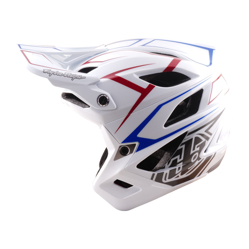 Stage Stunt Helmet Pinstripe White