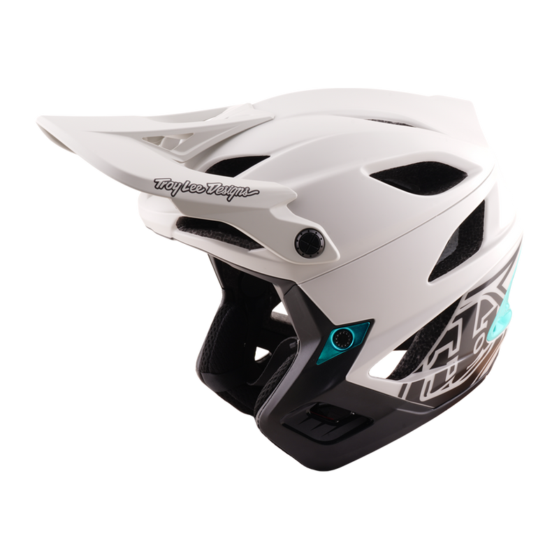 Troy Lee Designs Stage Stunt Helmet Drone Pumice / Real Teal, Pumice / Real Teal / XL/2X