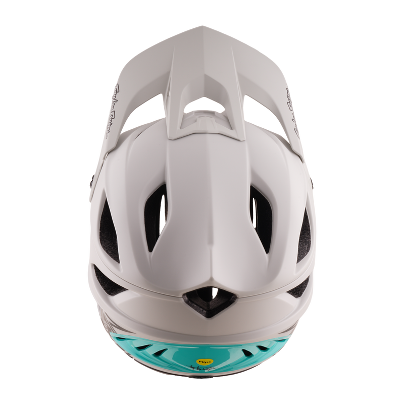 Troy Lee Designs Stage Stunt Helmet Drone Pumice / Real Teal, Pumice / Real Teal / MD/LG