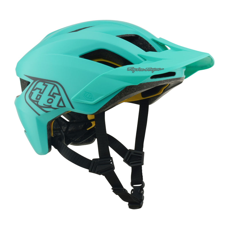 Troy Lee Designs Youth Flowline Helmet Point Charcoal / Real Teal