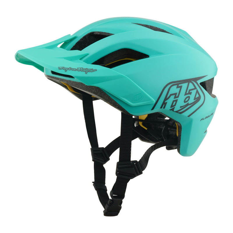 Troy Lee Designs Youth Flowline Helmet Point Charcoal / Real Teal