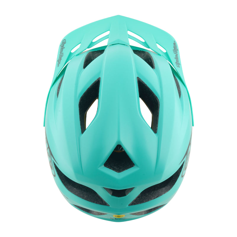Troy Lee Designs Youth Flowline Helmet Point Charcoal / Real Teal