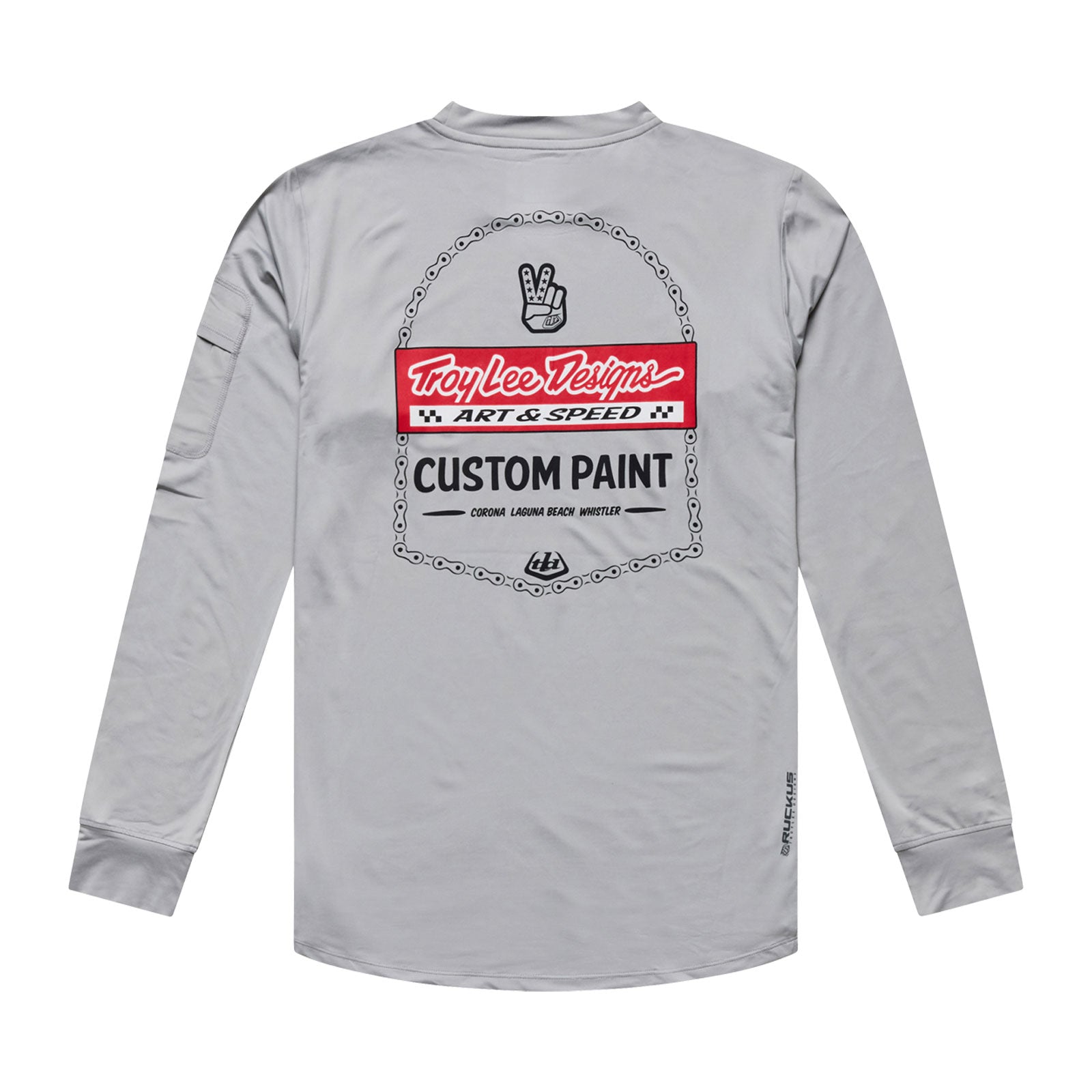 涼夏　　custom order Ruckus Ride LS Tee Custom Paint Mid Gray – Troy Lee Designs