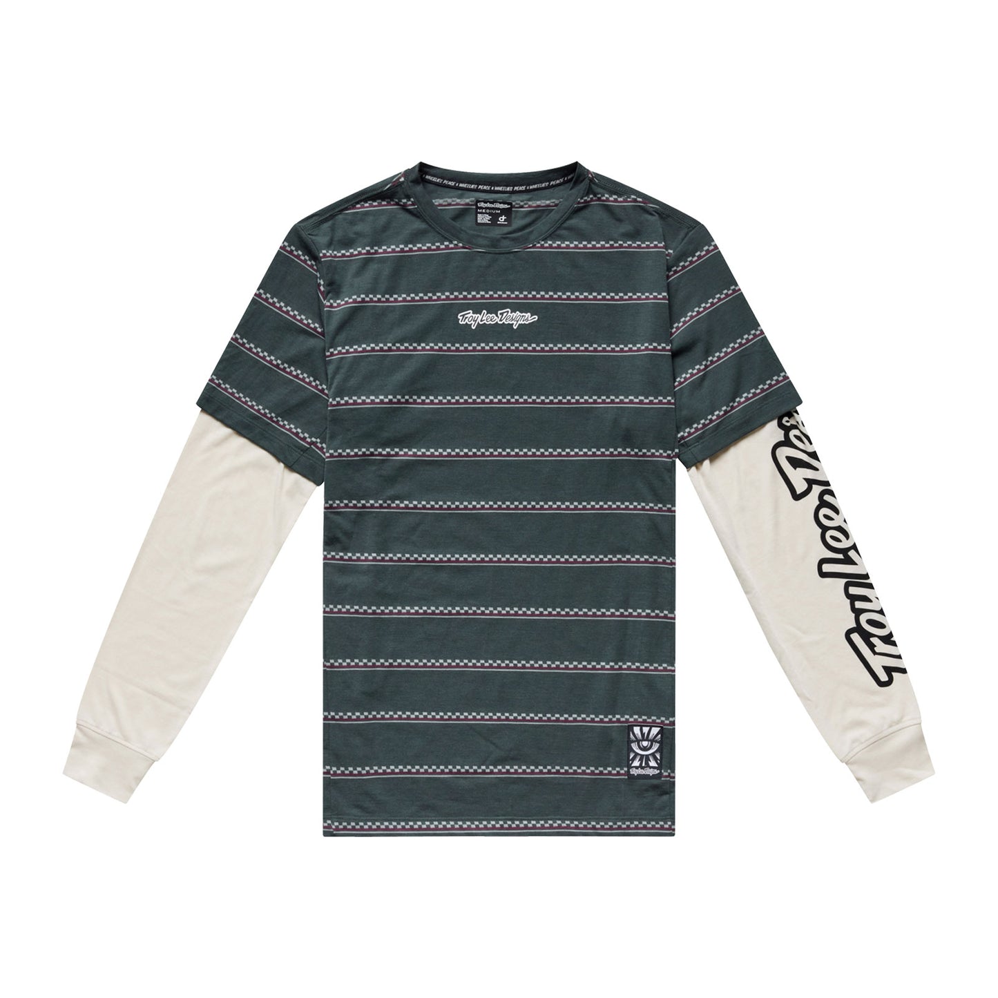 Skyline Fakie Ride LS Tee Stripe Dark Forest