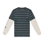 Skyline Fakie Ride LS Tee Stripe Dark Forest