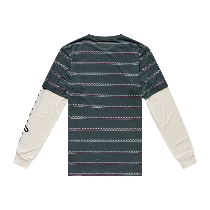 Skyline Fakie Ride LS Tee Stripe Dark Forest