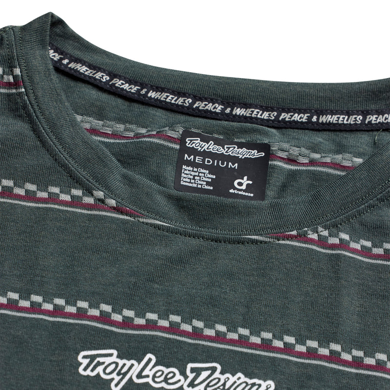 Skyline Fakie Ride LS Tee Stripe Dark Forest
