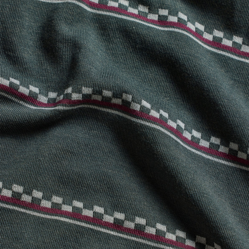 Skyline Fakie Ride LS Tee Stripe Dark Forest