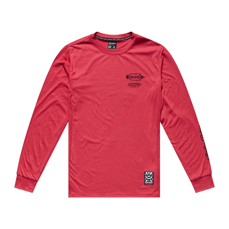 Skyline Ride LS Tee Feathered Ember Red