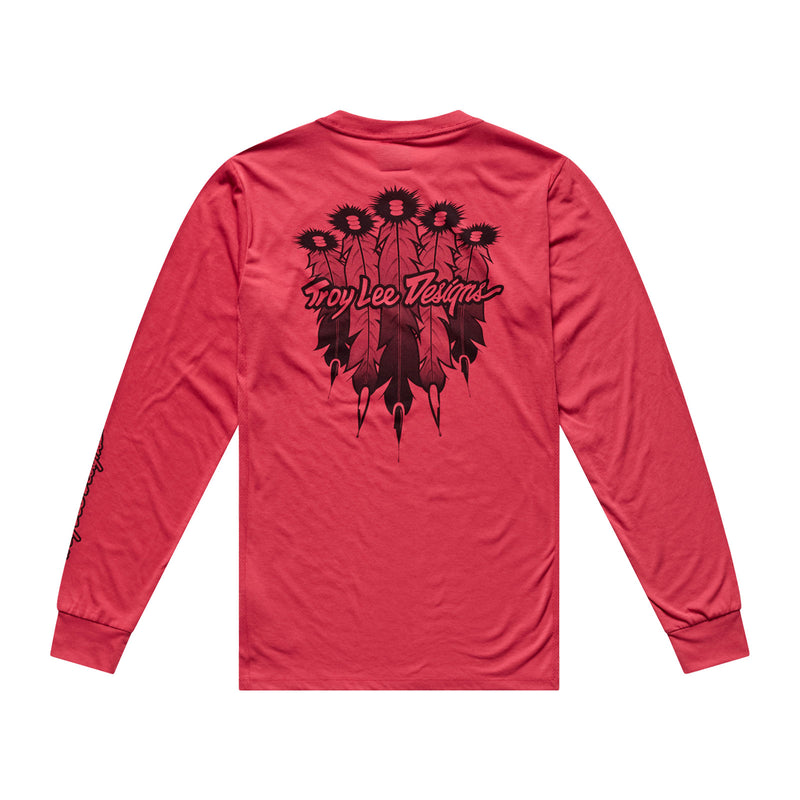 Skyline Ride LS Tee Feathered Ember Red