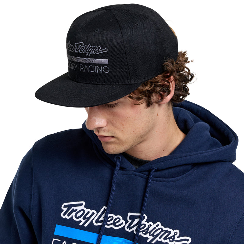 Flat Bill Snapback Troy Lee Designs Factory Racing Black / Gray