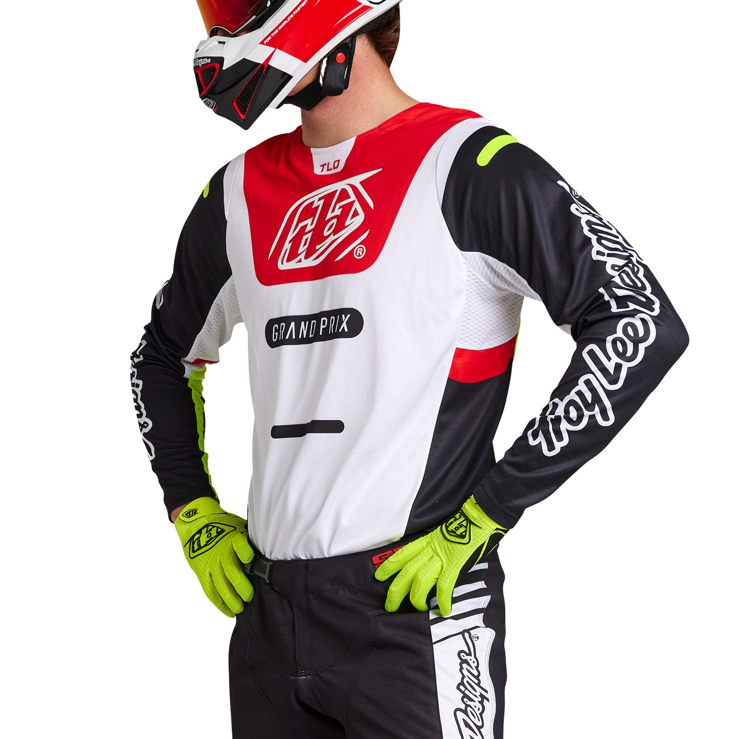 GP Pro Jersey Blends White / Glo Red