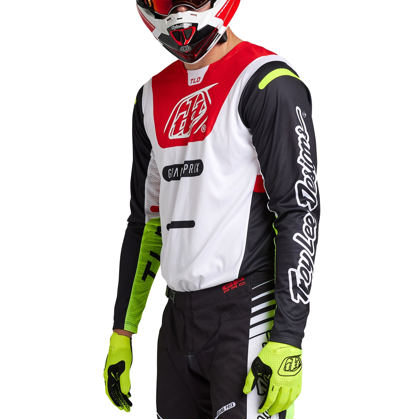 GP Pro Jersey Blends White / Glo Red