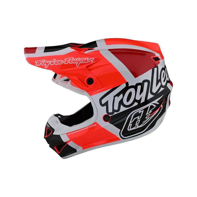 SE4 Polyacrylite Helmet Quattro Red / Charcoal – Troy Lee Designs