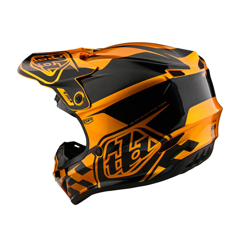 badass motorcycle helmet black and yellow GP Helmet Check Up Gold / Black – Troy Lee Designs