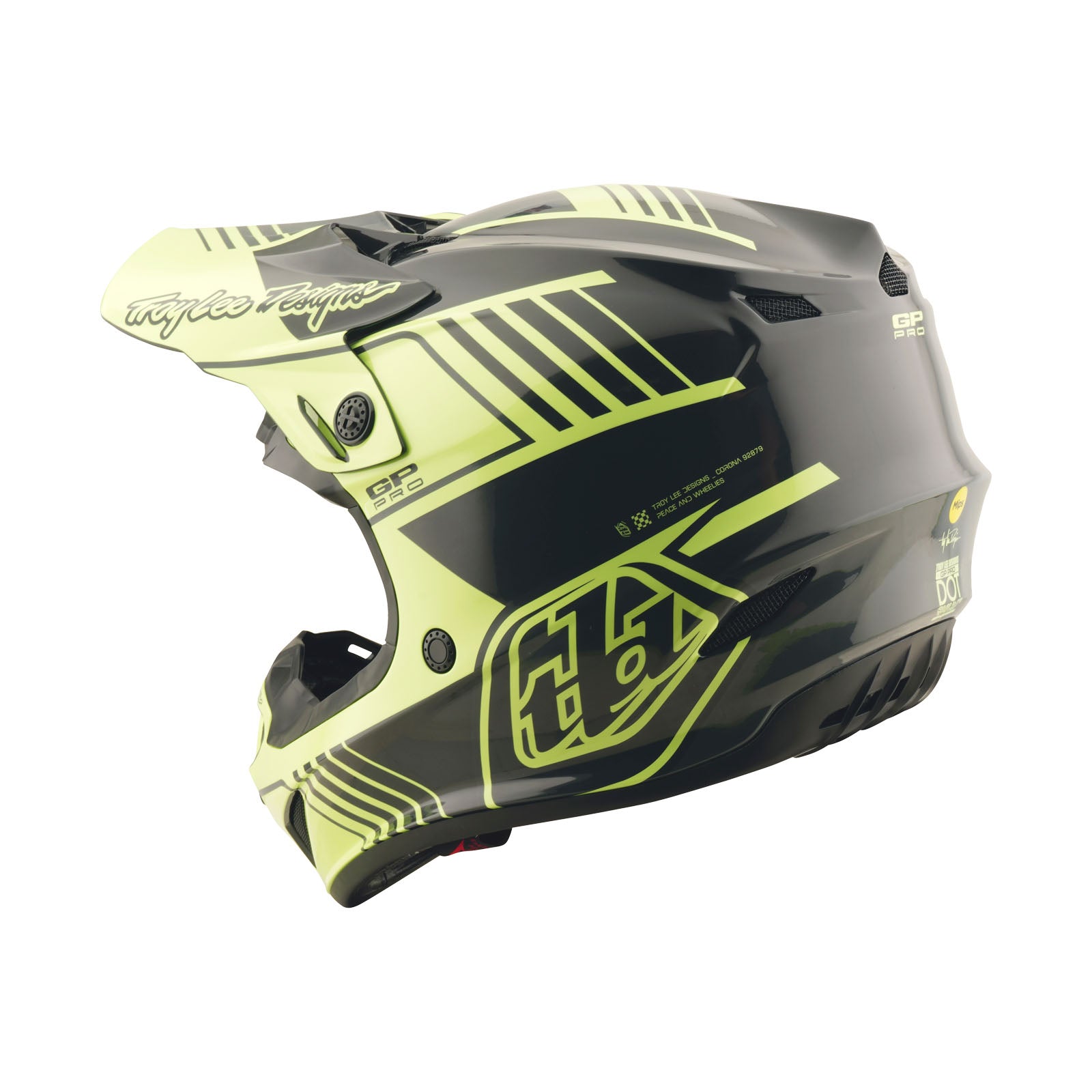 GP Pro Helmet Segment Glo Yellow / Black – Troy Lee Designs