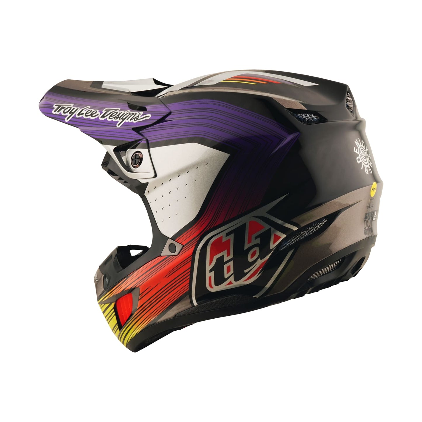 custom carbon motorcycle helmets Troy Lee Designs - SE5 Carbon Stripes MIPS Helmet