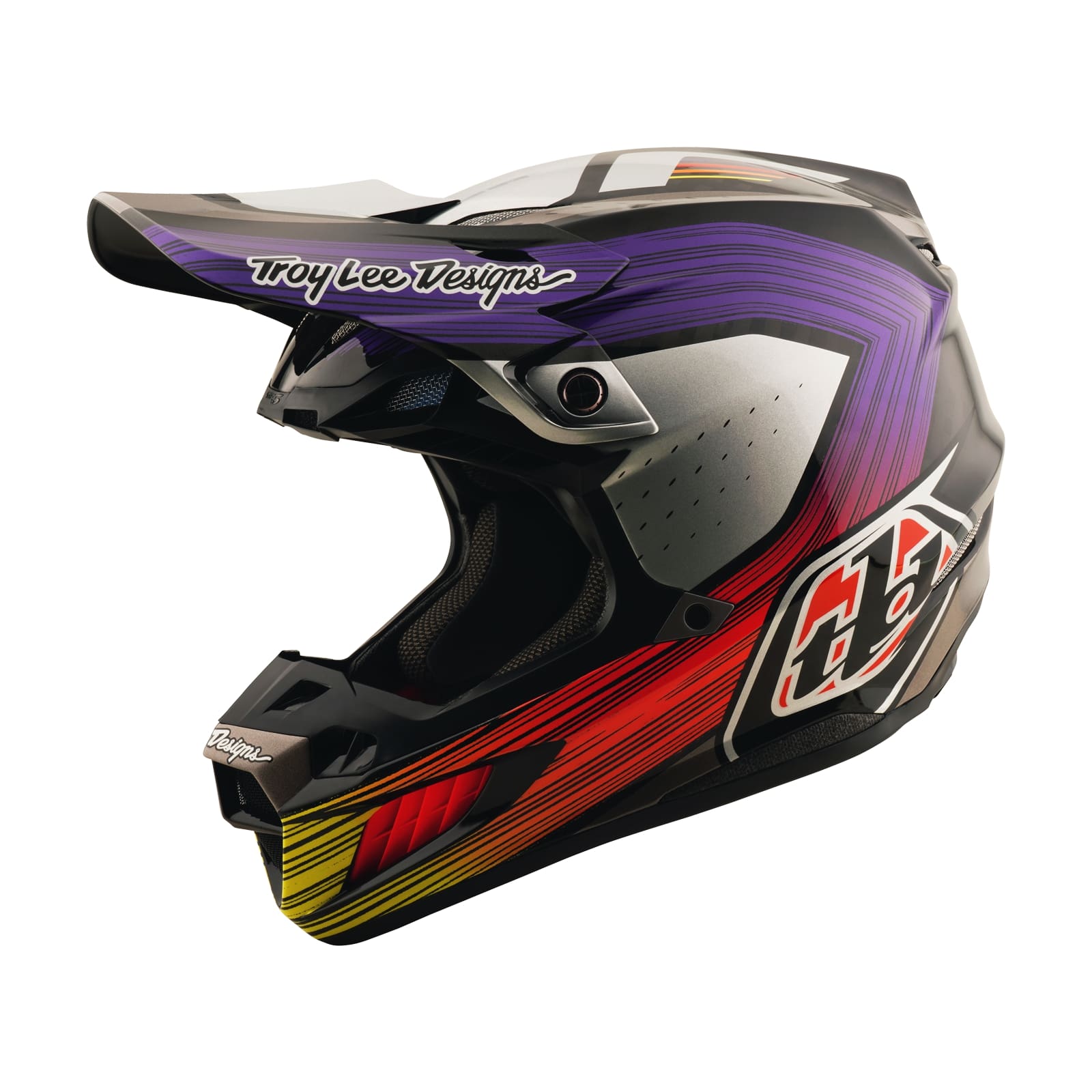 SE5 Carbon Helmet Stripes Black / Purple – Troy Lee Designs