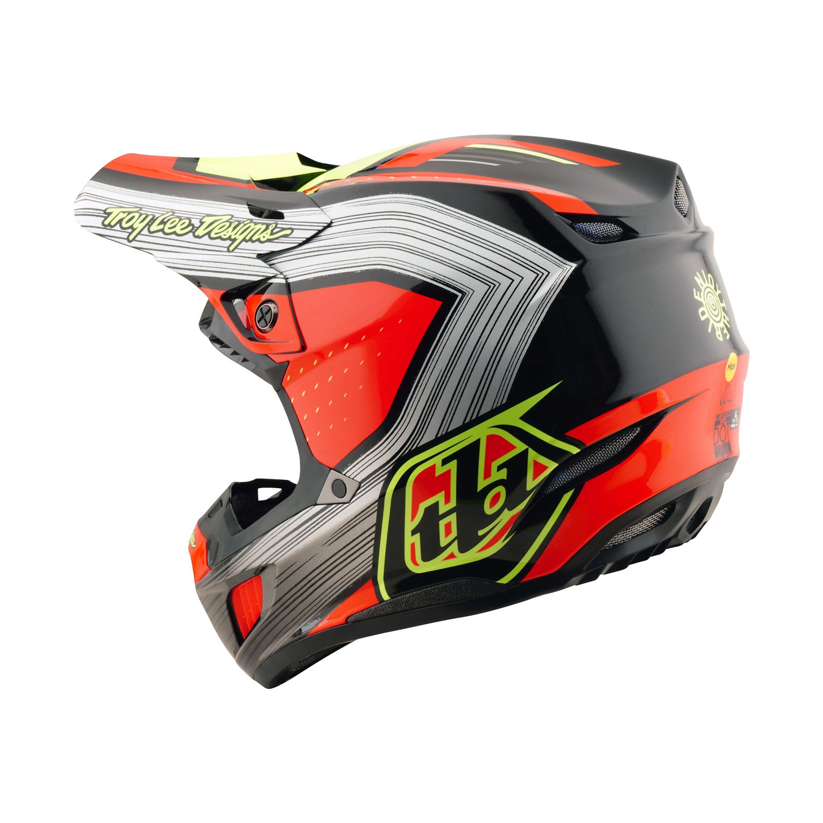 SE5 Composite Helmet Stripes Black / Infra Red – Troy Lee Designs