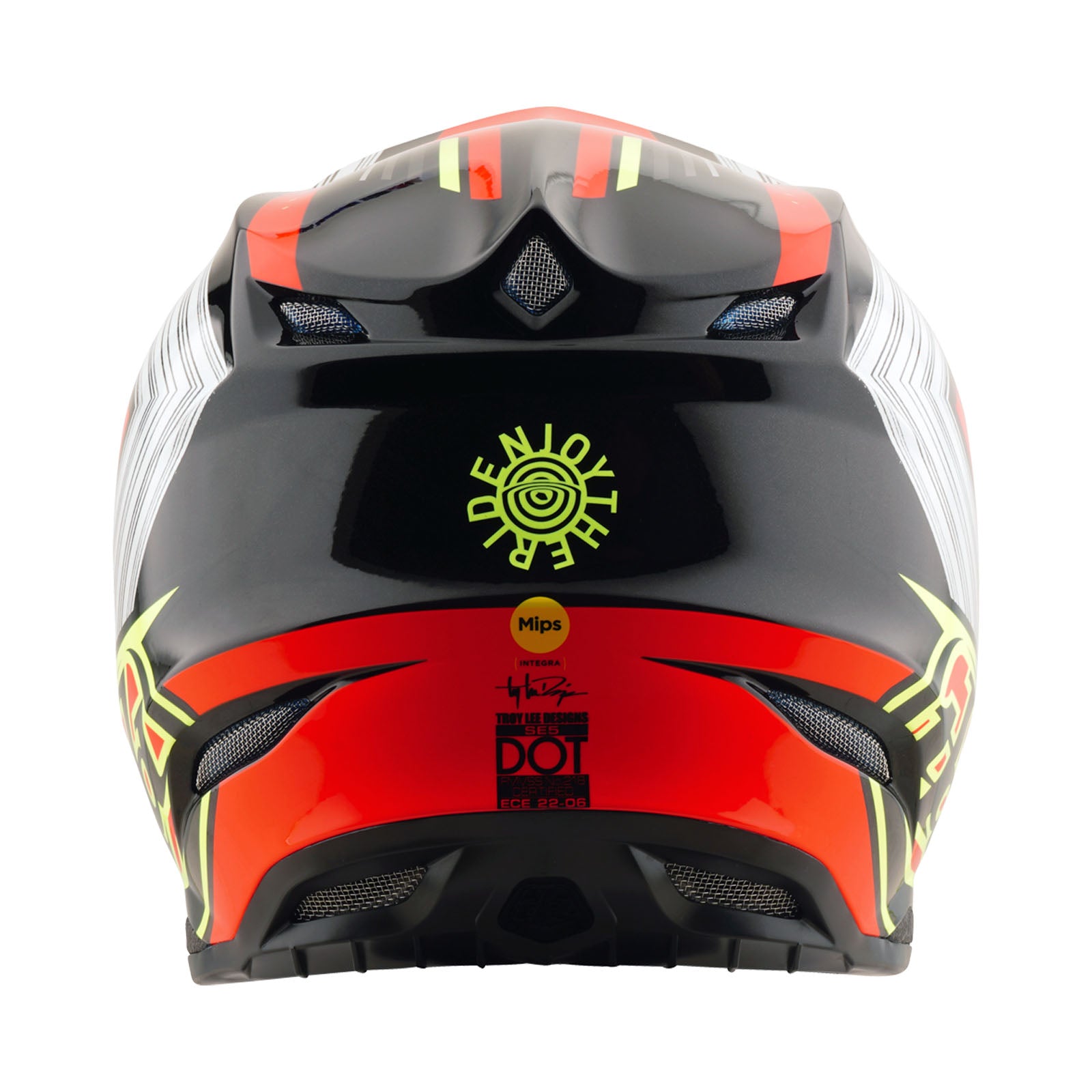 SE5 Composite Helmet Stripes Black / Infra Red – Troy Lee Designs