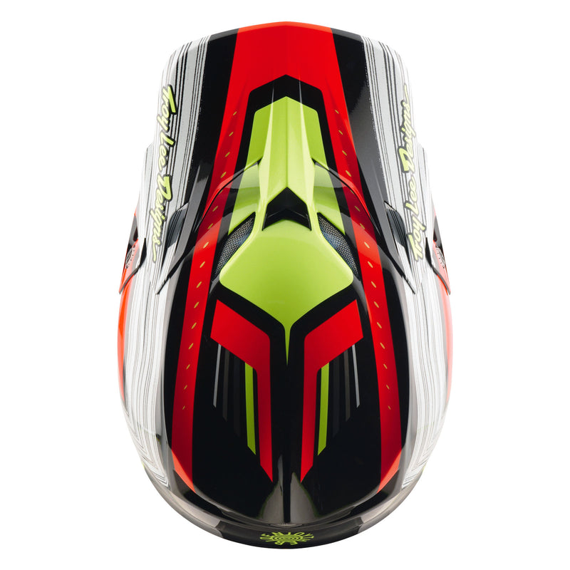 cool motorcycle helmet stripes Troy Lee Designs SE5 Composite Helmet Stripes Black/Infra Red XL