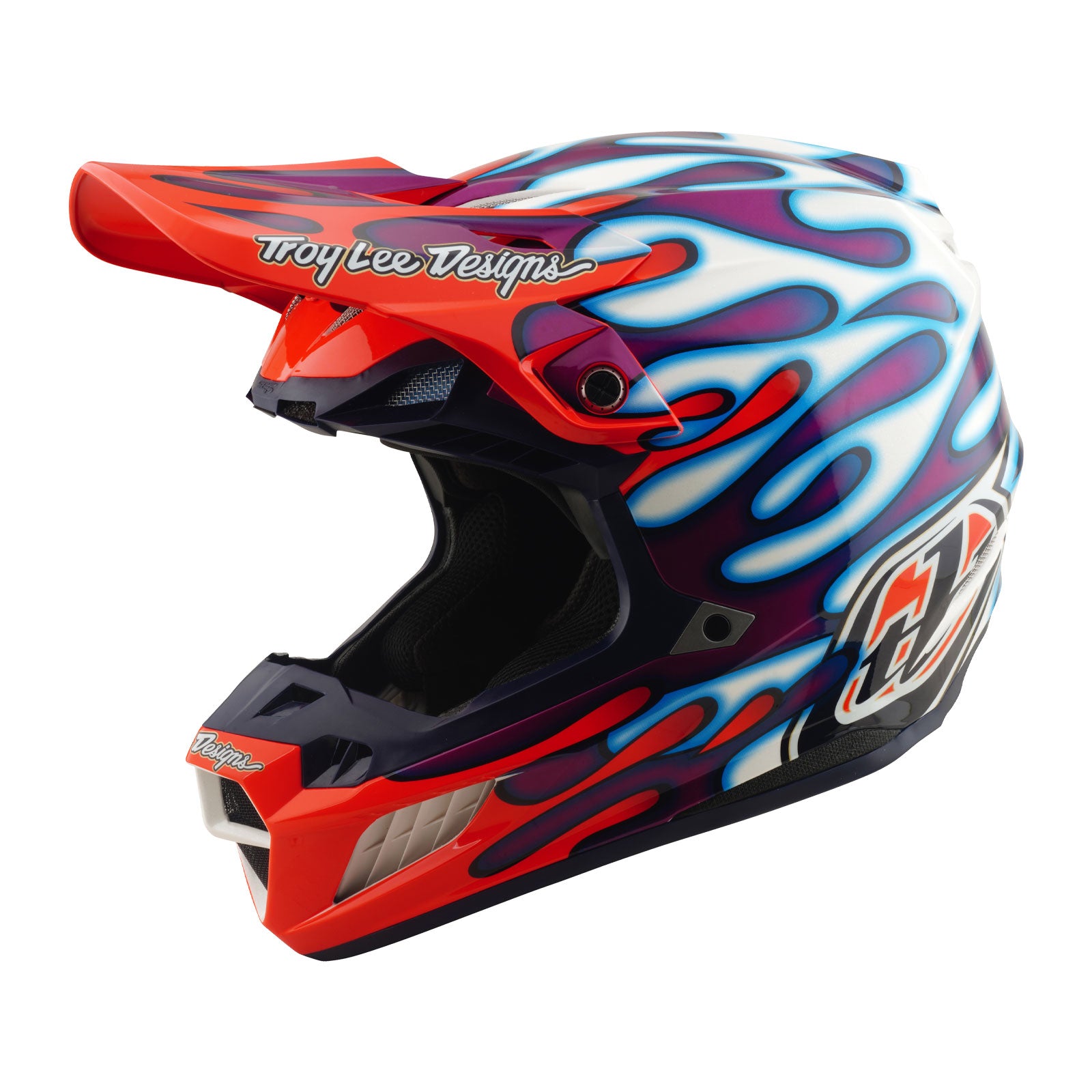 SE5 Composite Helmet Overspray Violet / White – Troy Lee Designs SE5 Composite Helmet Overspray Violet / White – Troy Lee Designs