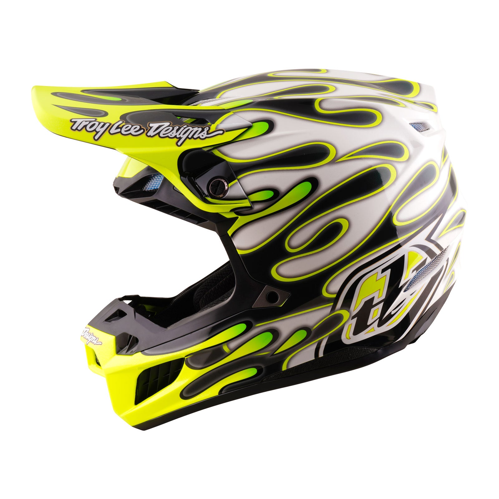 SE5 Composite Helmet Overspray Charcoal / Flo Yellow – Troy Lee