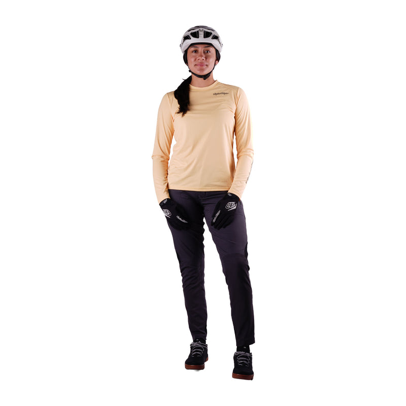 Womens Lilium Pro LS Jersey Mono Butter