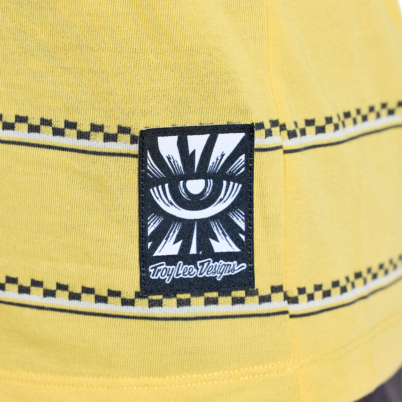 Womens Lilium Ride SS Tee Checked Out Butter