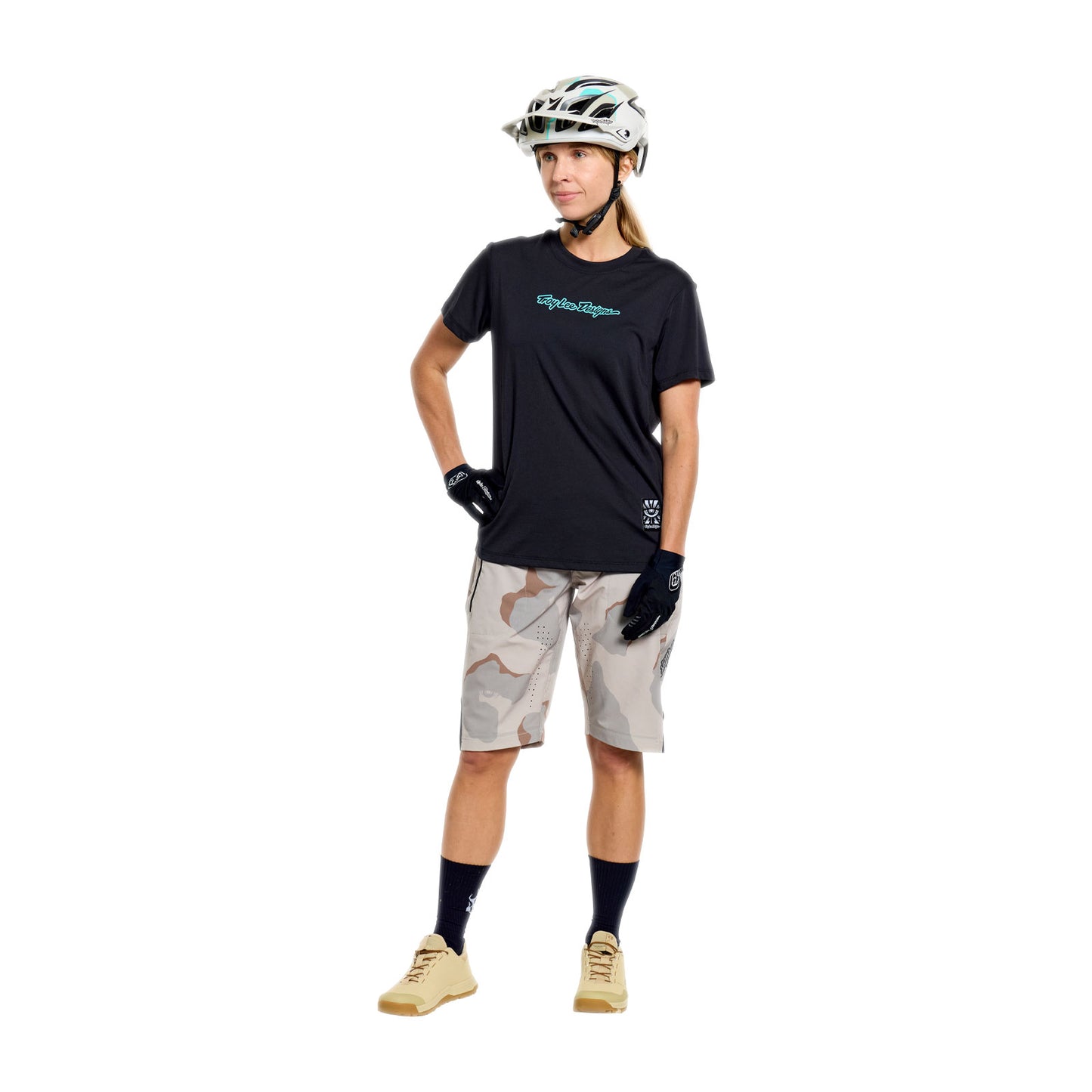 Womens Lilium Ride SS Tee Signature Black