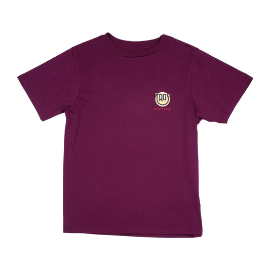 Womens Short Sleeve Tee Happy Dayz Sangria