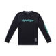 Youth Skyline Ride LS Tee Signature Black / Real Teal