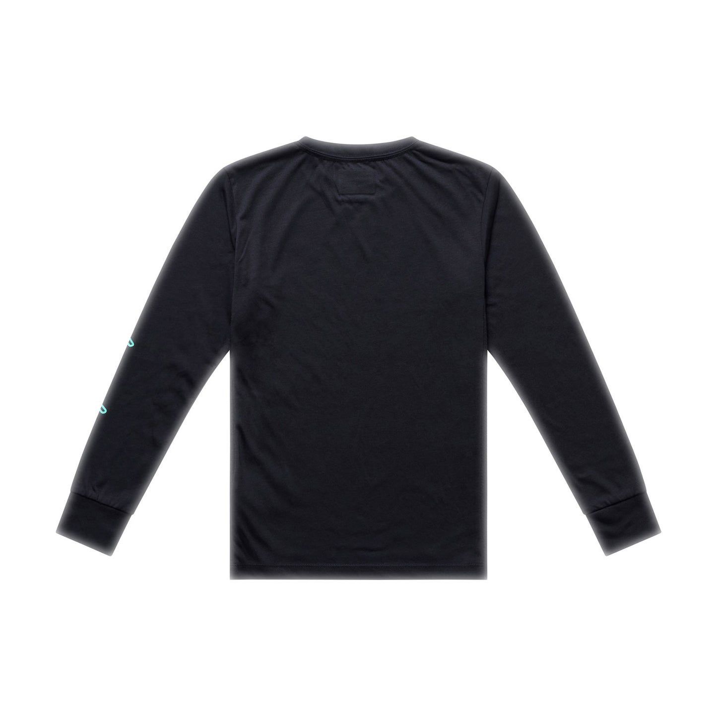 Youth Skyline Ride LS Tee Signature Black / Real Teal