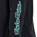 Youth Skyline Ride LS Tee Signature Black / Real Teal