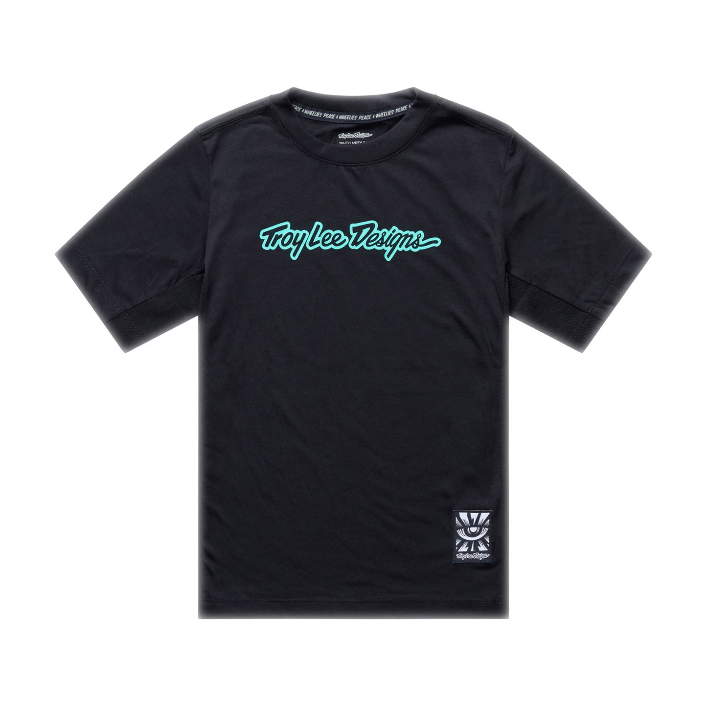 Youth Skyline Ride SS Tee Signature Black / Real Teal