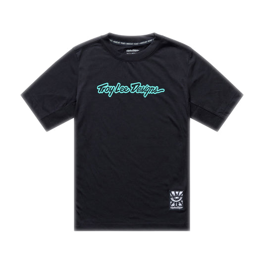 Youth Skyline Ride SS Tee Signature Black / Real Teal