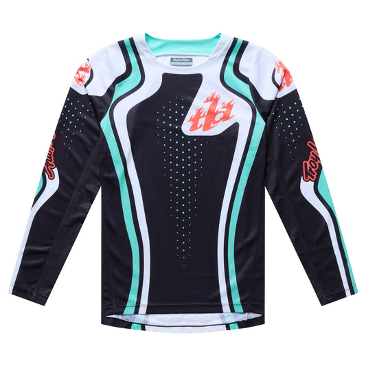 Youth GP Pro LS Jersey Roller Black / Teal
