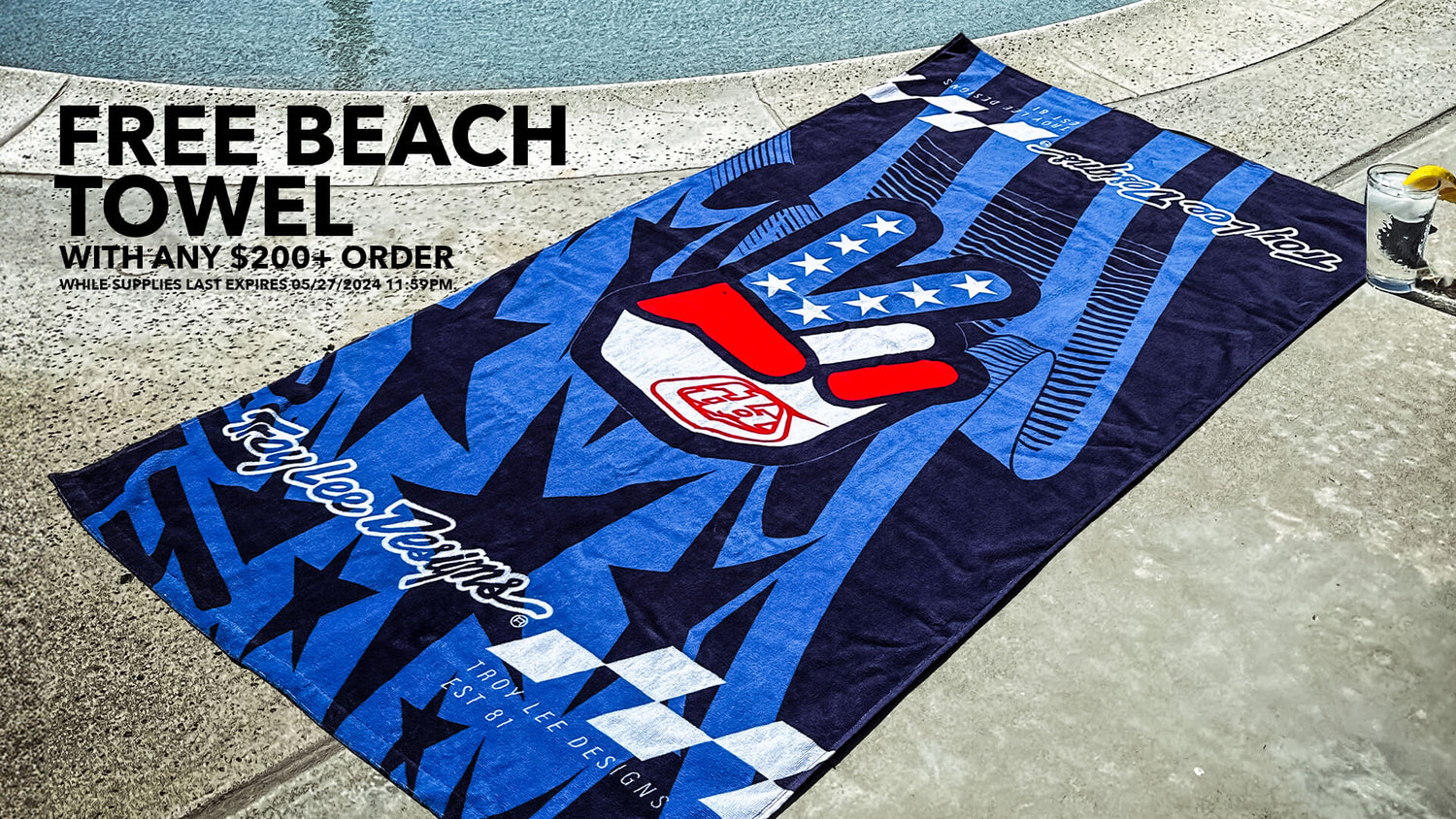 Free TLD Beach Towel with purchase over $200