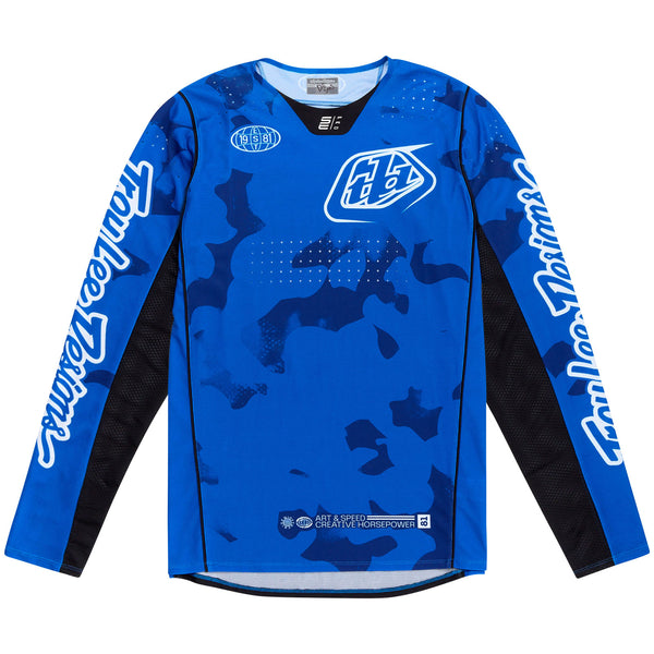 MARK & LONA✨スカルパターン　Ruler JQ Jersey ブルー moto_sepro_jersey_blotted_brig