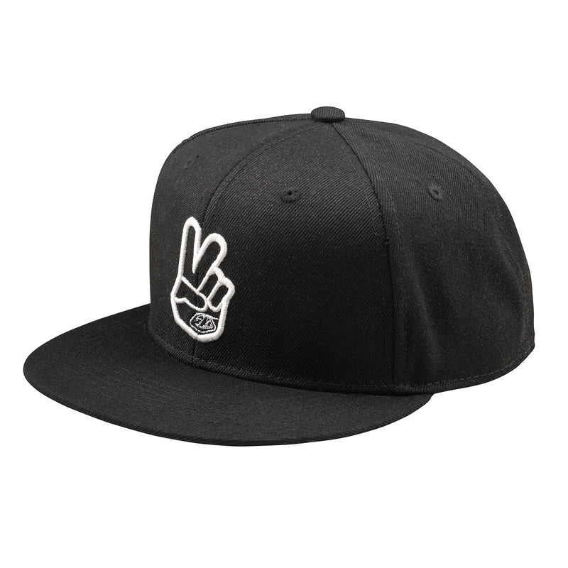 Flat Bill Snapback Peace Black