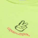 Long Sleeve Tee Peace Out Glo Yellow