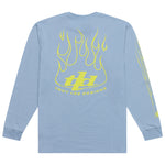 Long Sleeve Tee Torched Smoke Blue