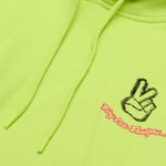 Pullover Hoodie Peace Out Glo Yellow